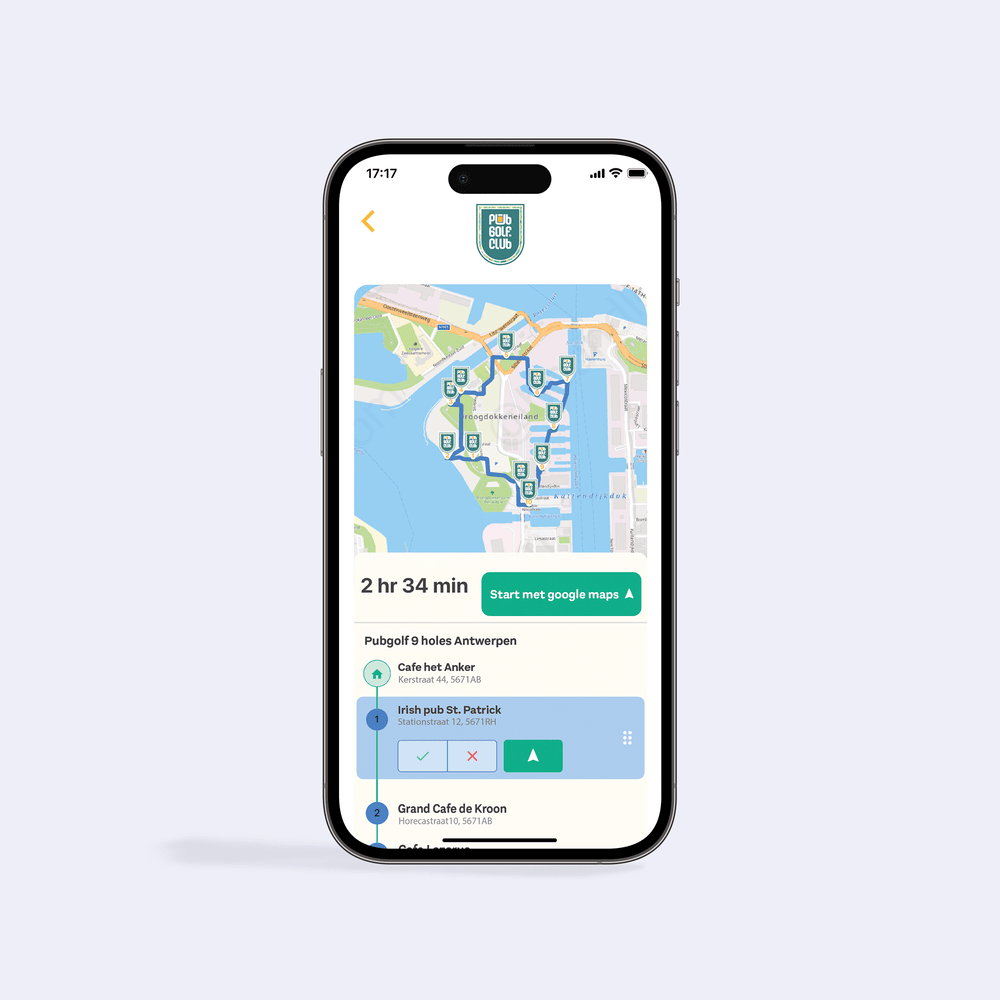 Pubgolf + Route Online